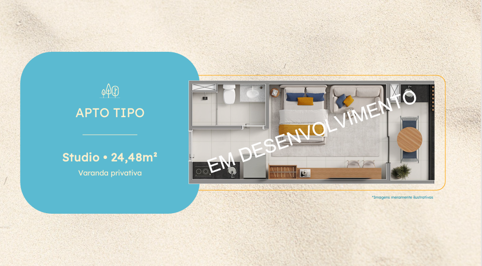 Studio Apto Tipo 24,48m²
